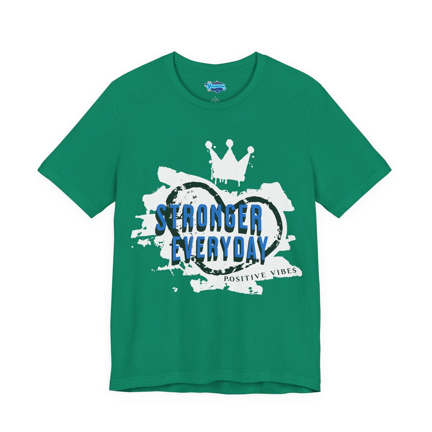 Short Sleeve Tee - Stronger Everyday Inspirational Quote Shirt