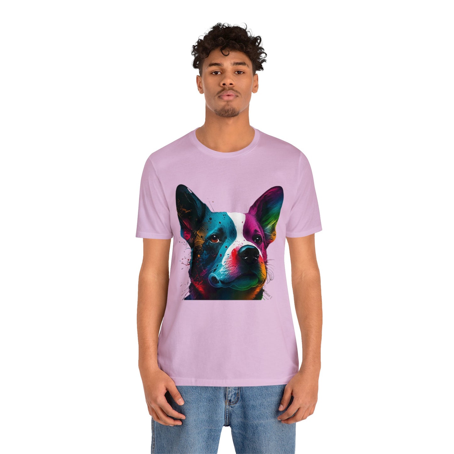Little Dog Face Colorful Art T Shirt