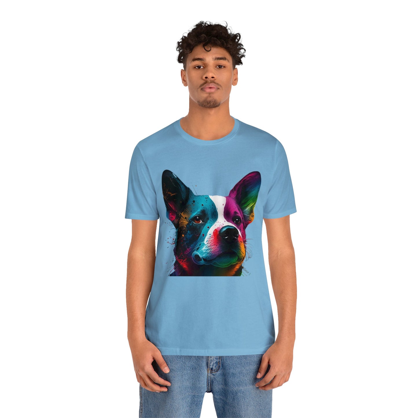Little Dog Face Colorful Art T Shirt