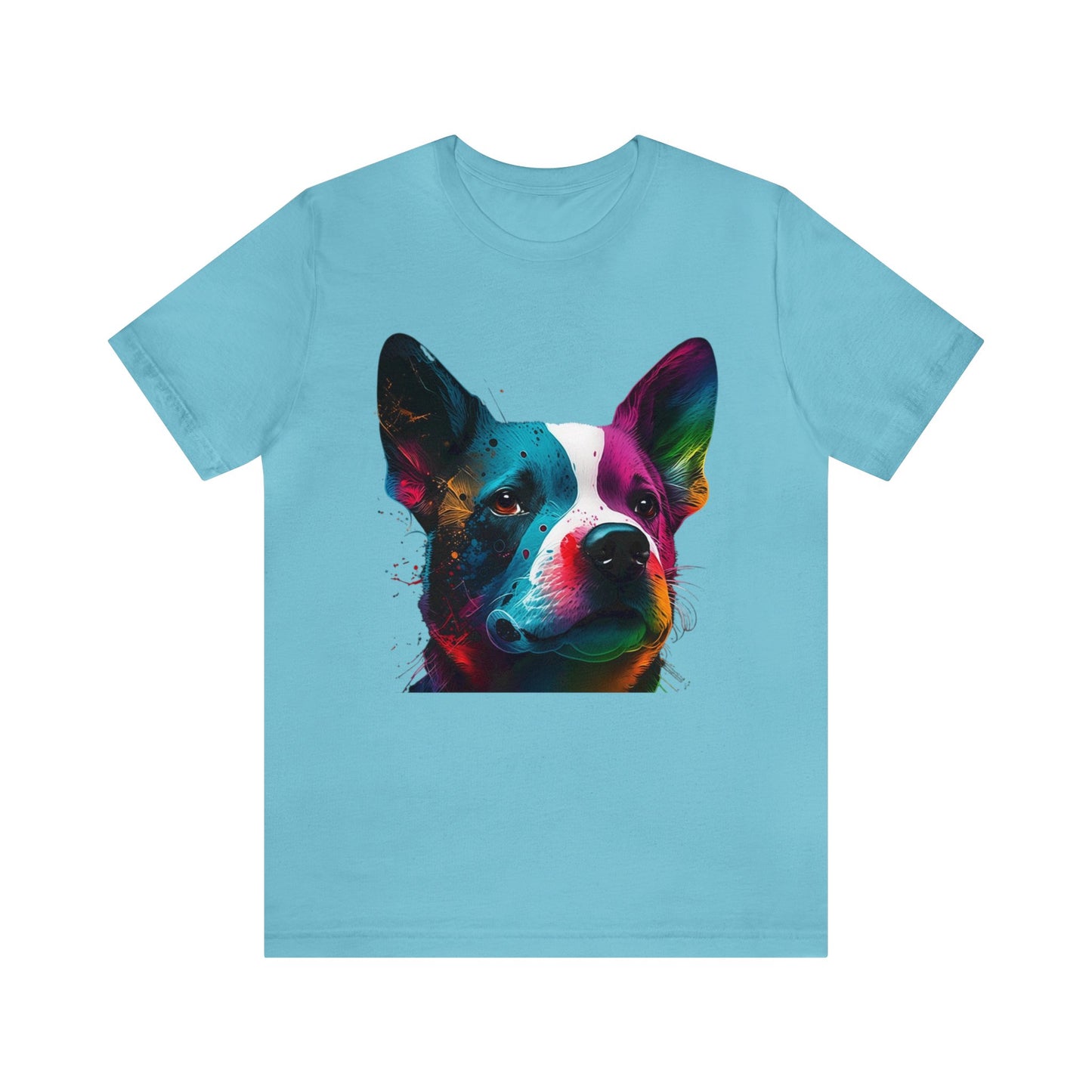 Little Dog Face Colorful Art T Shirt