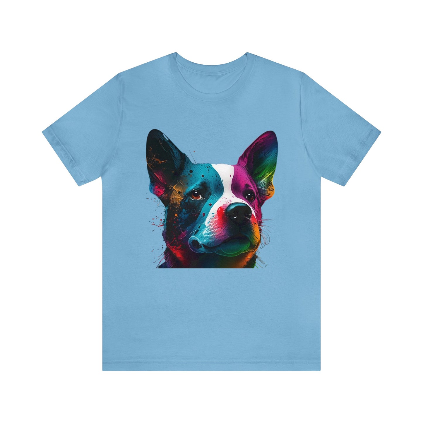 Little Dog Face Colorful Art T Shirt
