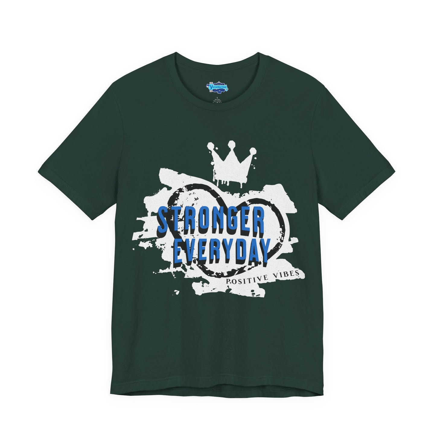 Short Sleeve Tee - Stronger Everyday Inspirational Quote Shirt