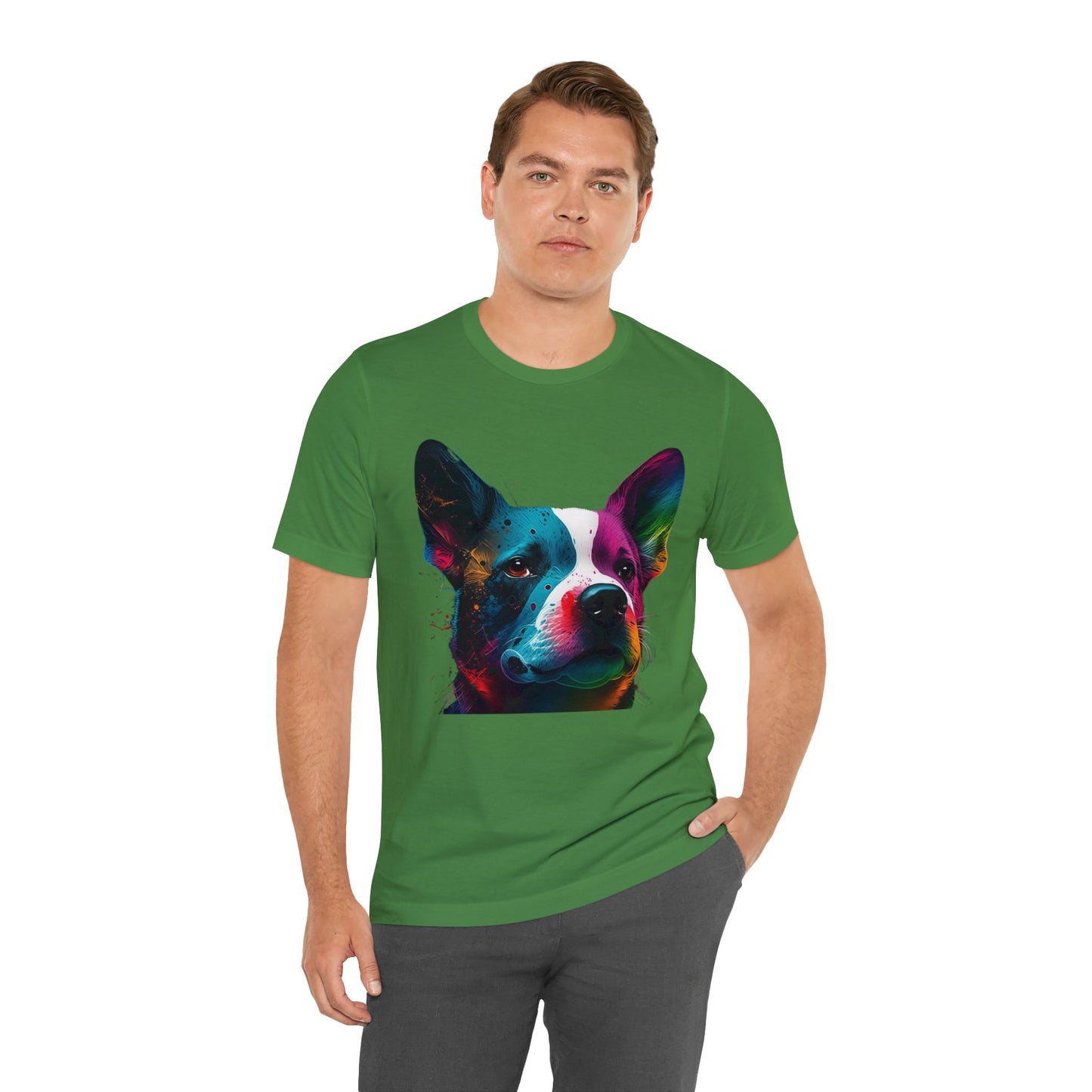Little Dog Face Colorful Art T Shirt