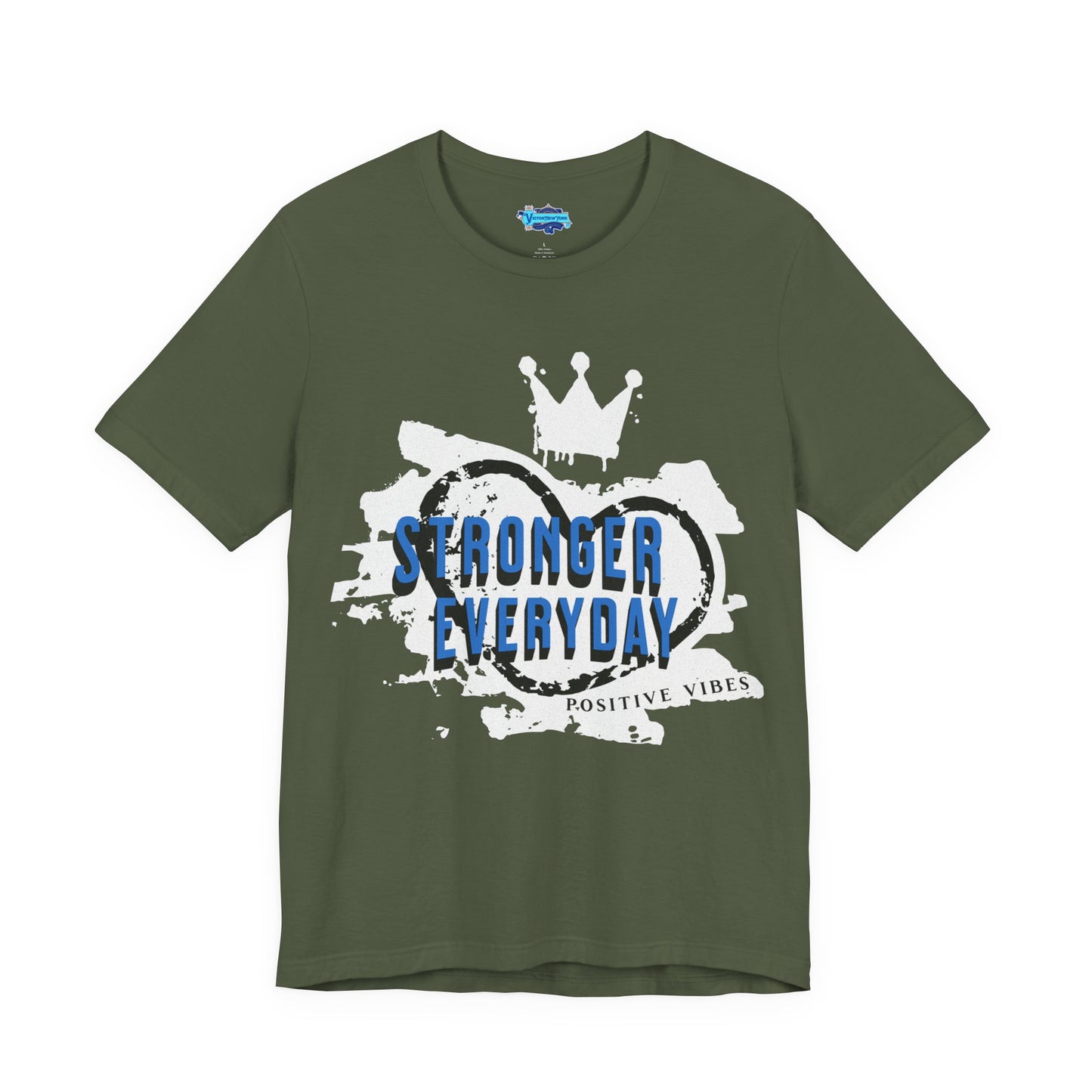Short Sleeve Tee - Stronger Everyday Inspirational Quote Shirt