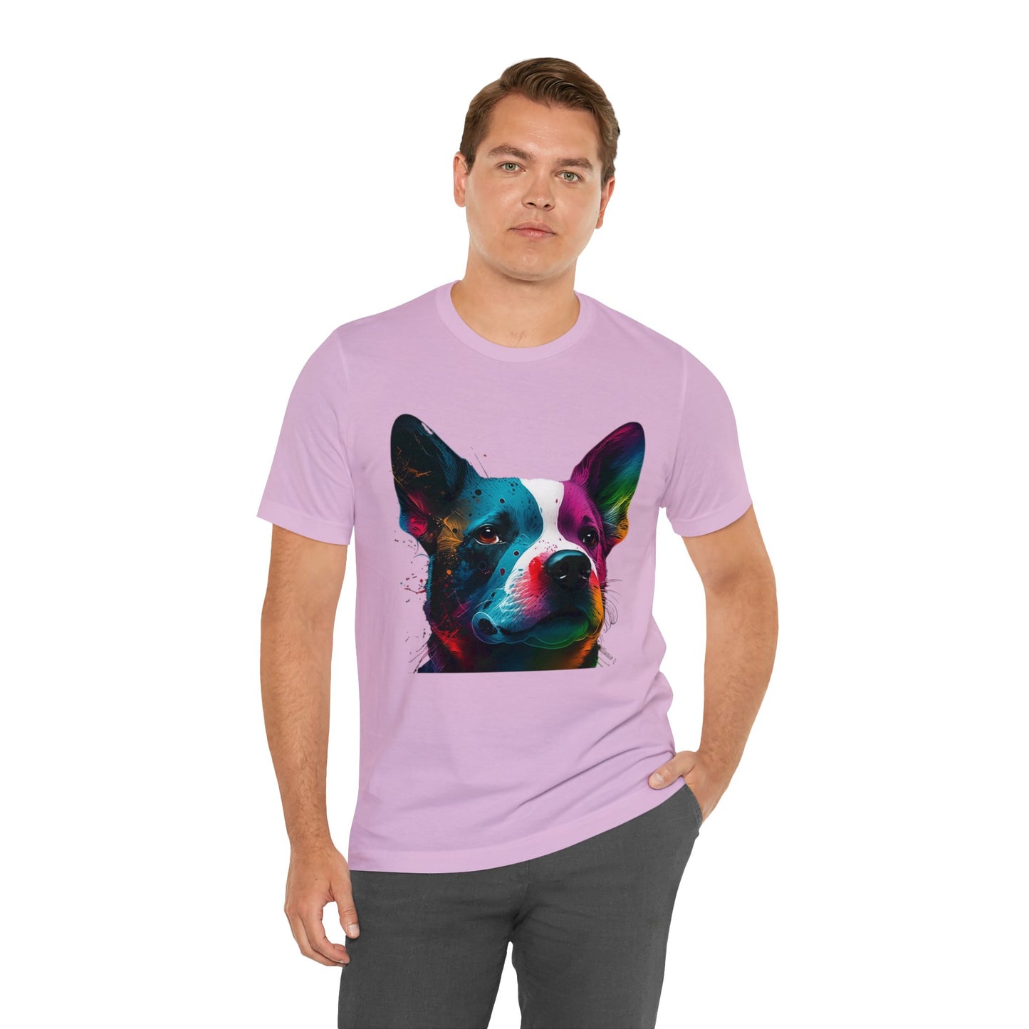 Little Dog Face Colorful Art T Shirt