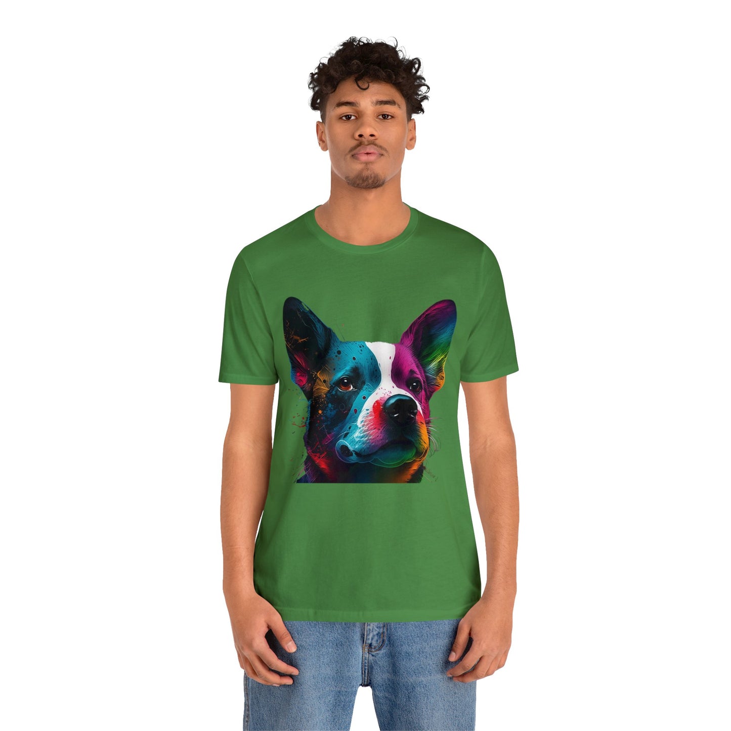 Little Dog Face Colorful Art T Shirt