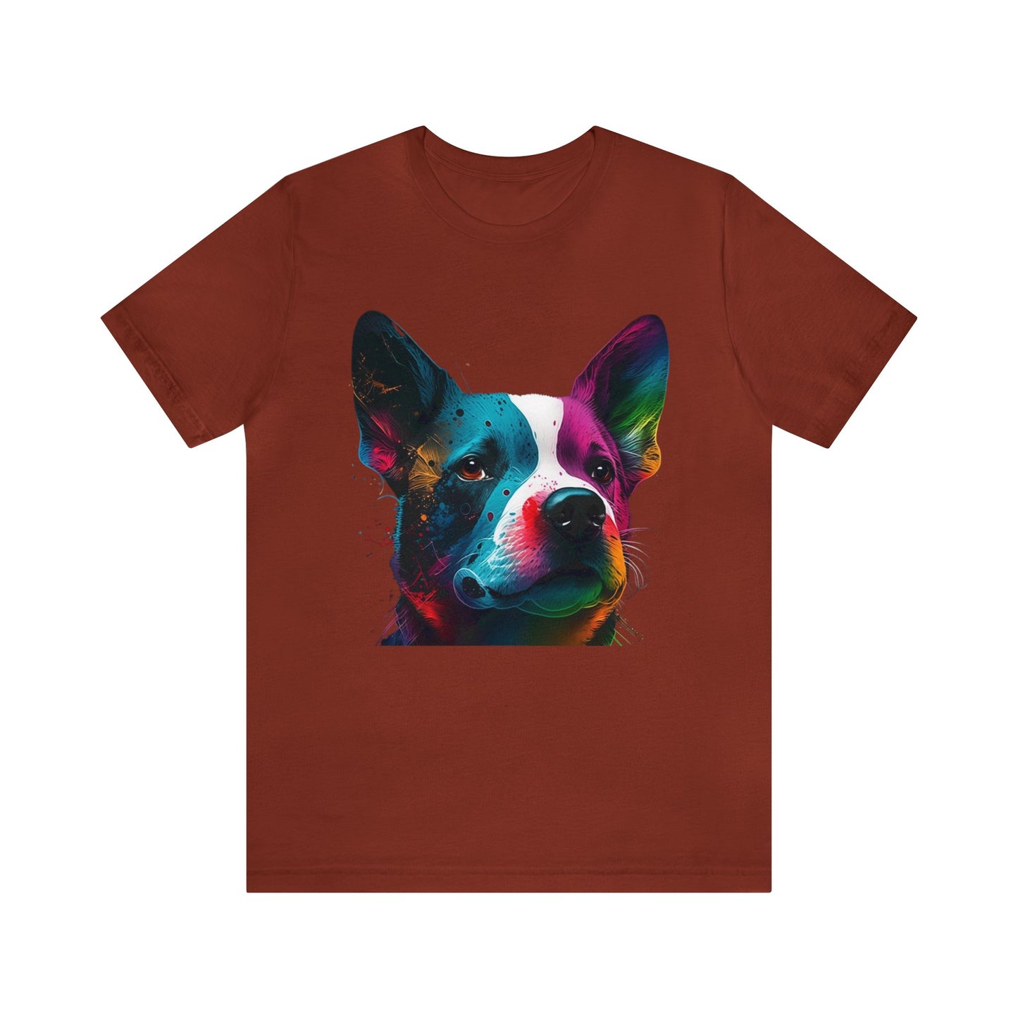Little Dog Face Colorful Art T Shirt