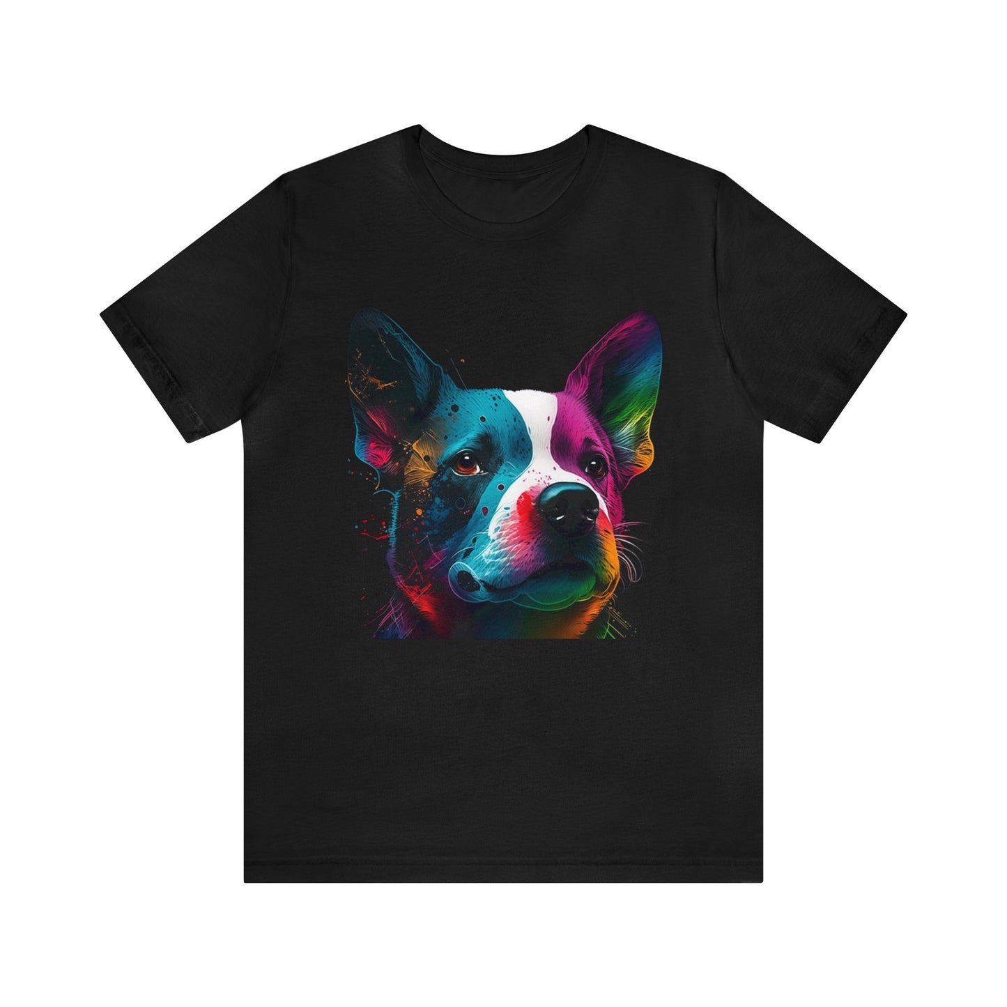Little Dog Face Colorful Art T Shirt