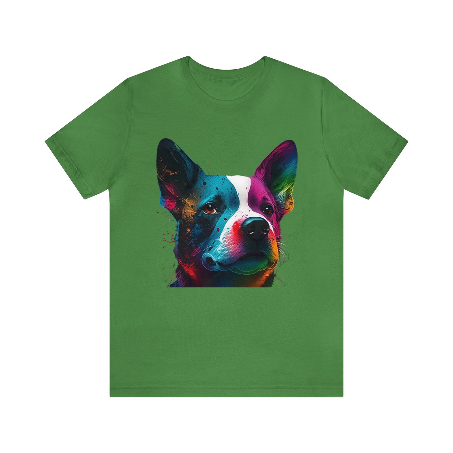 Little Dog Face Colorful Art T Shirt