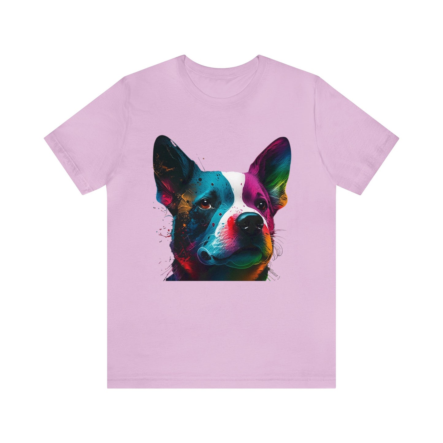 Little Dog Face Colorful Art T Shirt