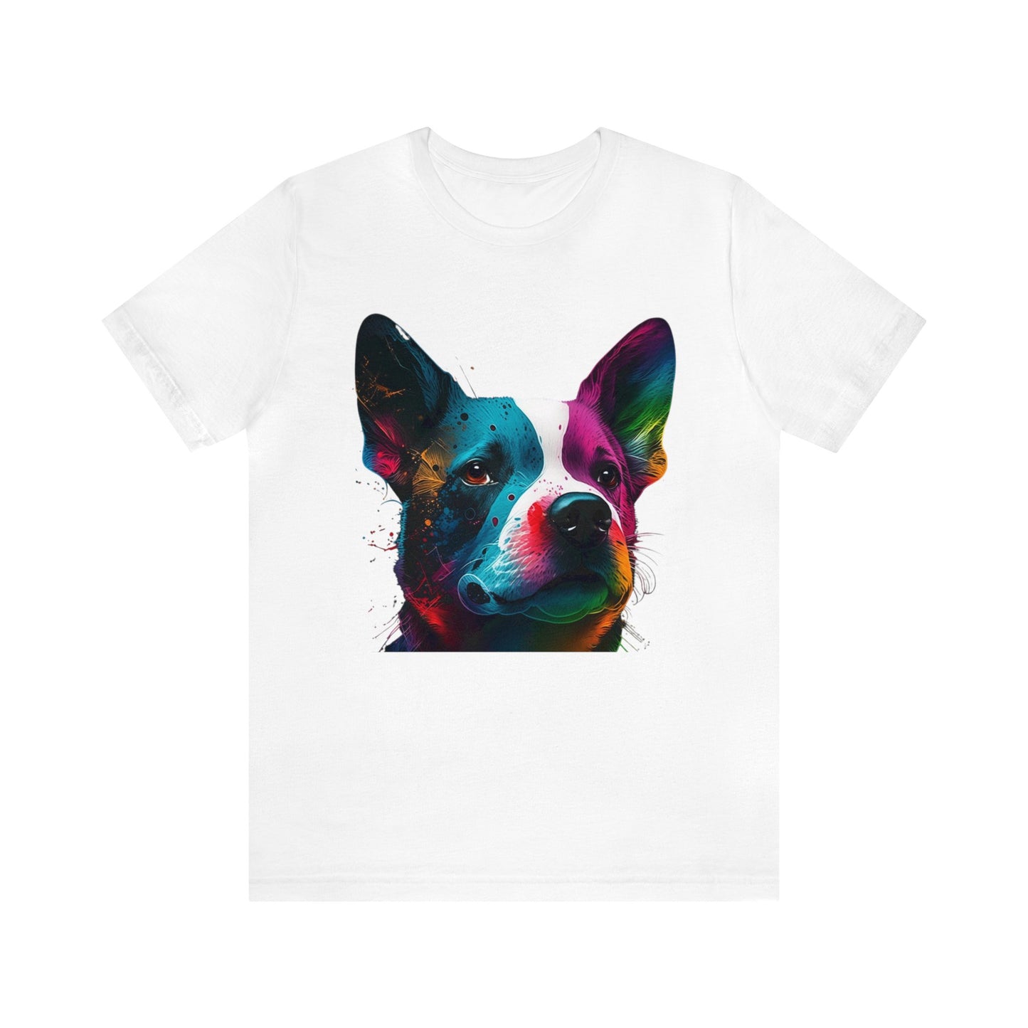 Little Dog Face Colorful Art T Shirt