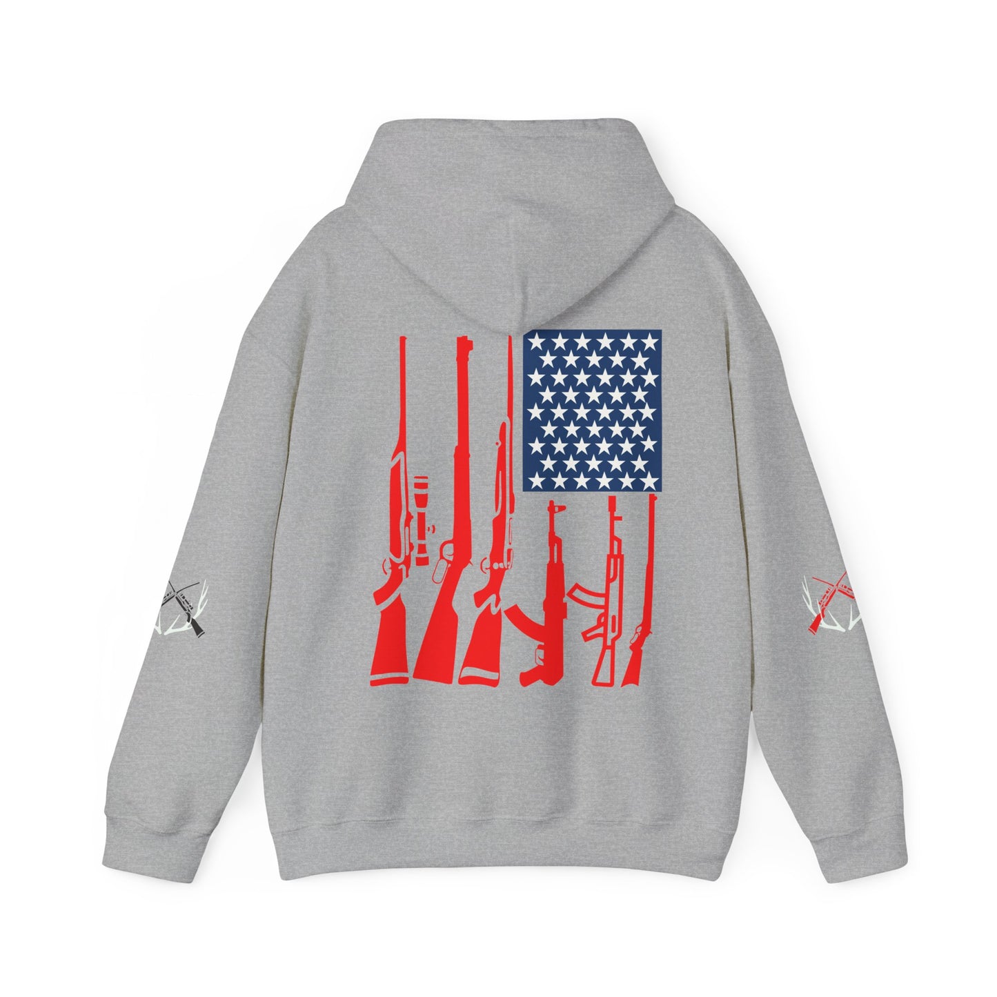 Fishing & Hunting American Flag Hooded Sweatshirt