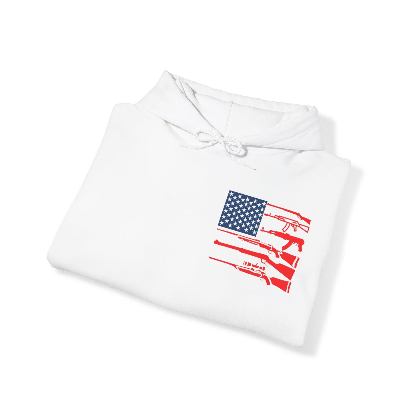 Fishing & Hunting American Flag Hooded Sweatshirt