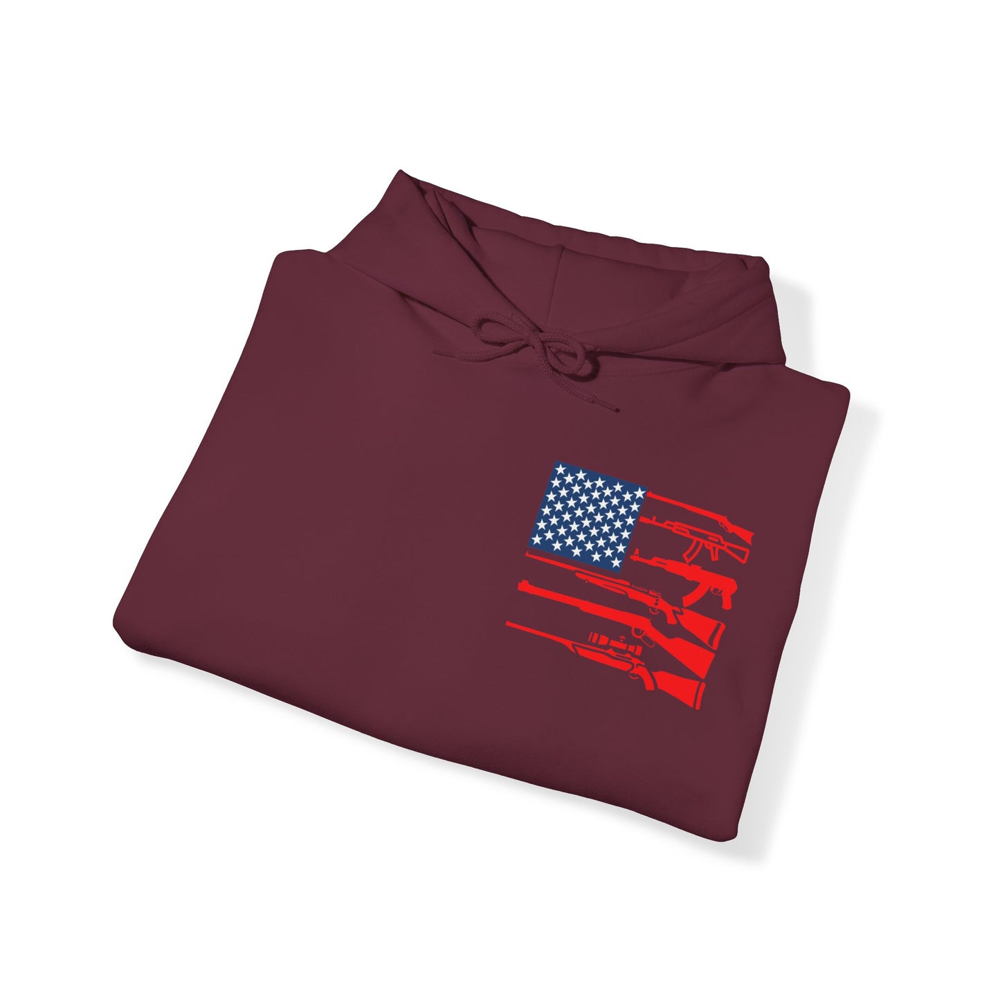 Fishing & Hunting American Flag Hooded Sweatshirt