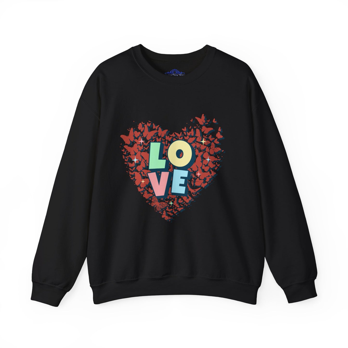 Love Letters with Butterflies Heart Sweatshirt