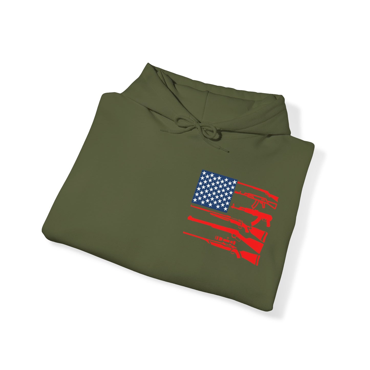 Fishing & Hunting American Flag Hooded Sweatshirt