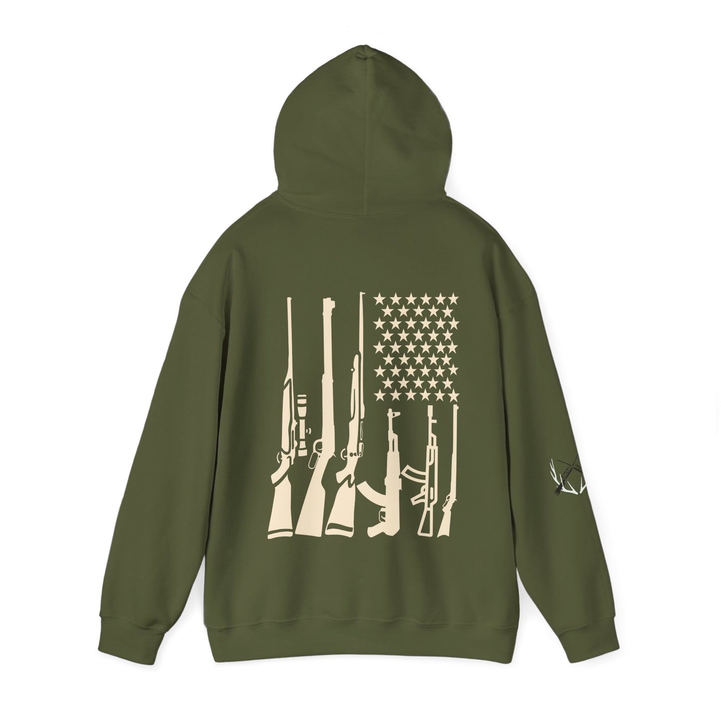 Hunting American Flag Hooded Sweatshirt