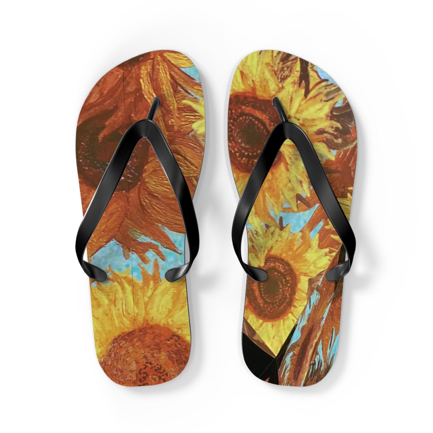 Van Gogh Sunflowers Flip Flops