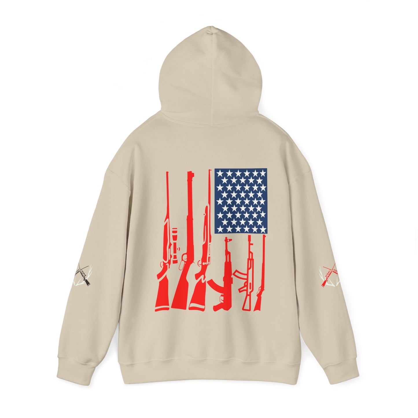 Fishing & Hunting American Flag Hooded Sweatshirt