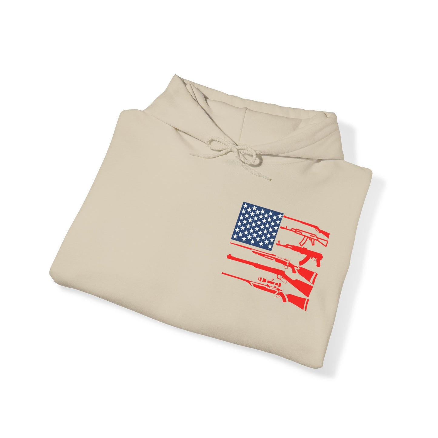 Fishing & Hunting American Flag Hooded Sweatshirt