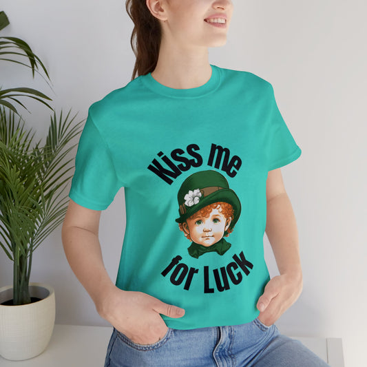 Irish Boy Kiss Me for Luck St Patricks day T Shirt