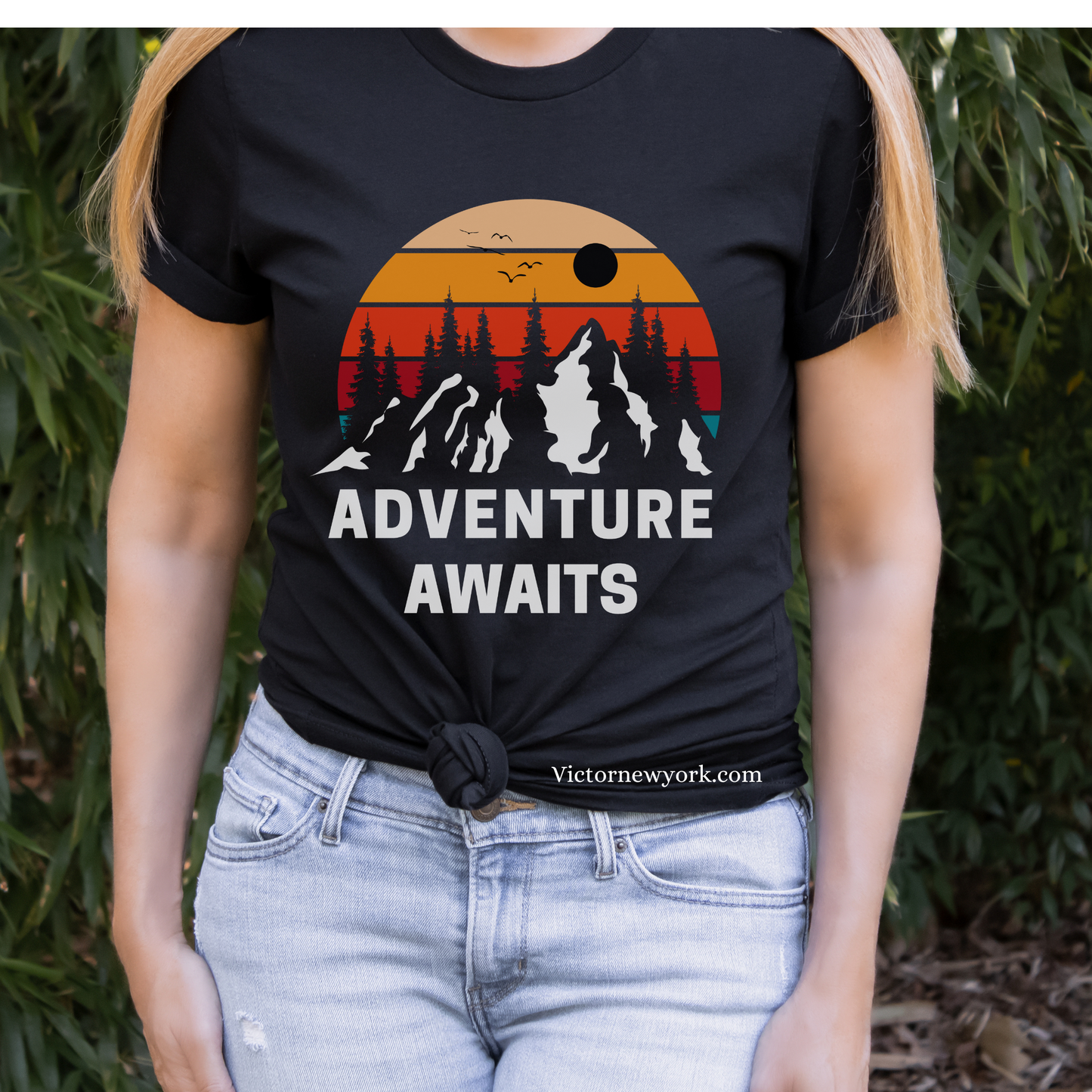 Adventure Awaits Retro Nature Lovers T Shirt