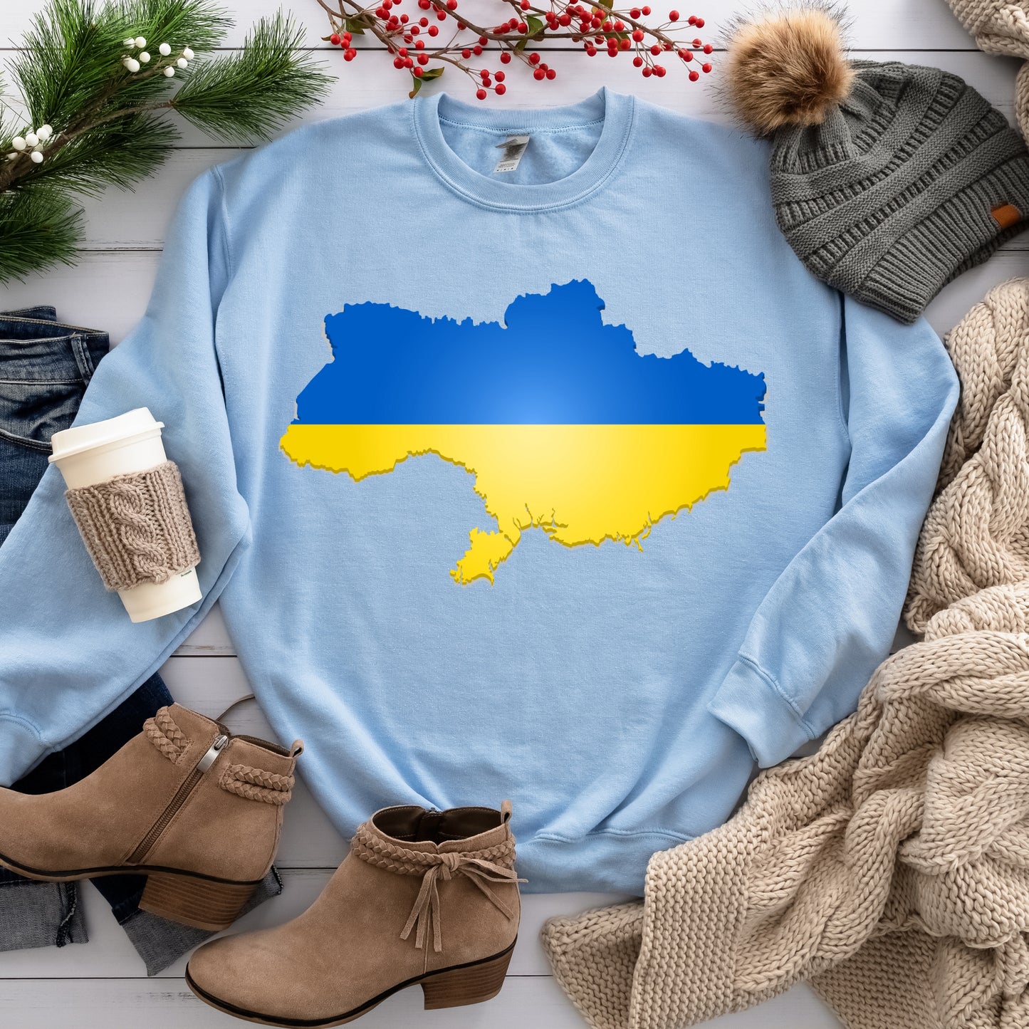 Ukraine Map Sweatshirt