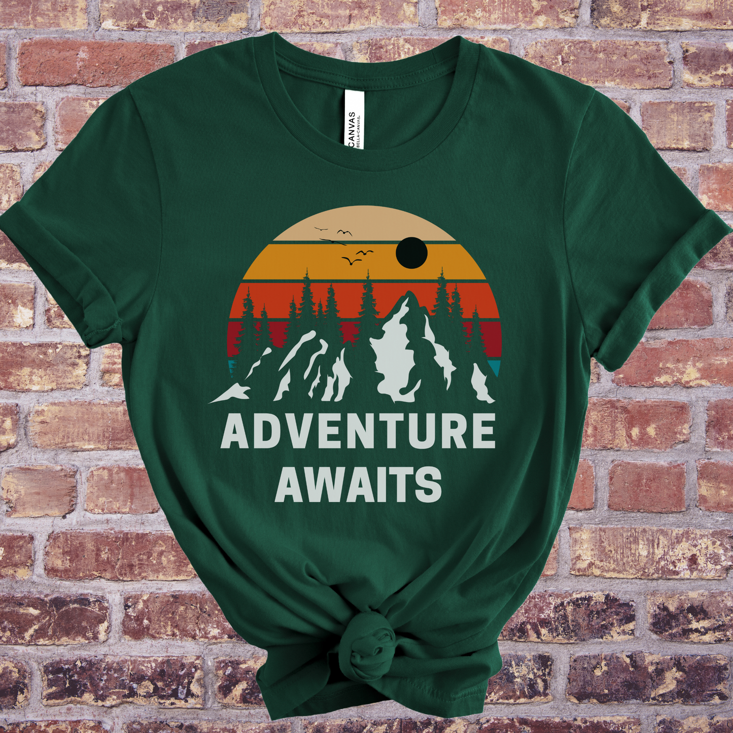 Adventure Awaits Retro Nature Lovers T Shirt