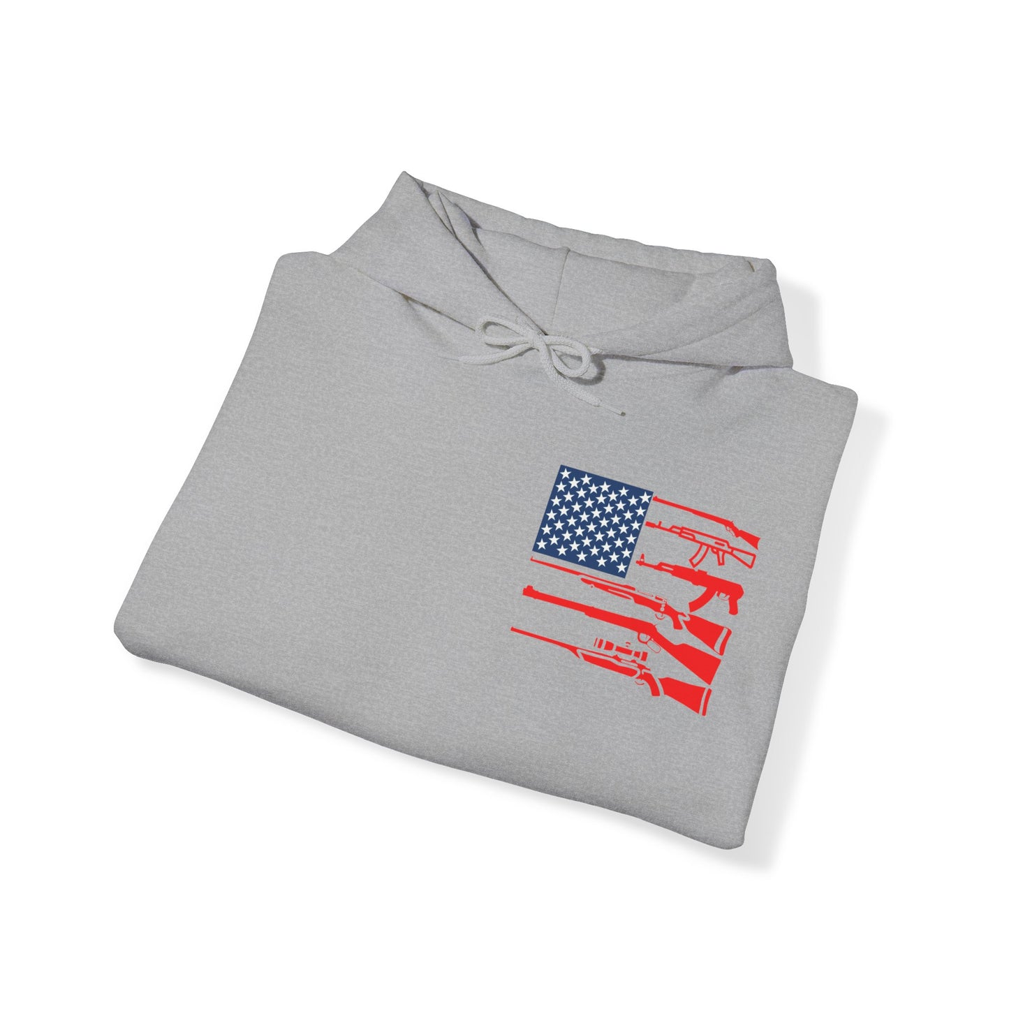 Fishing & Hunting American Flag Hooded Sweatshirt