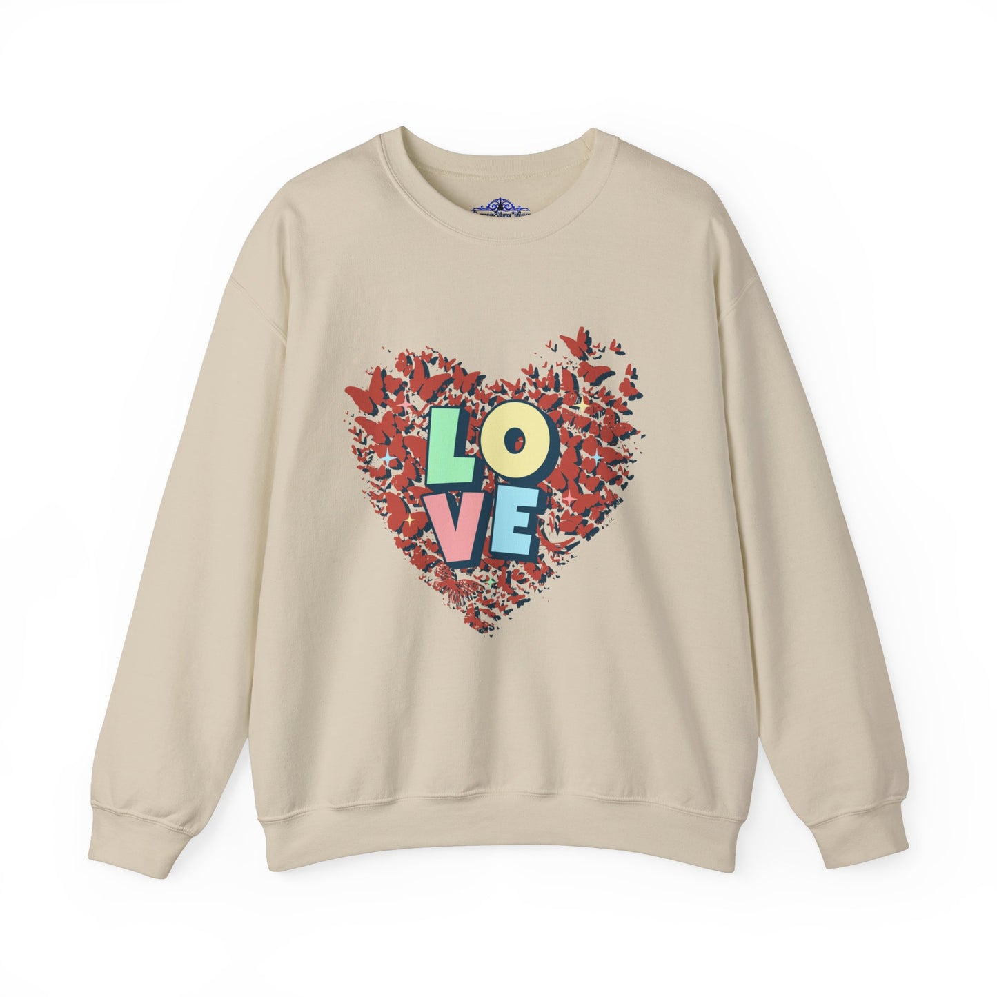 Love Letters with Butterflies Heart Sweatshirt