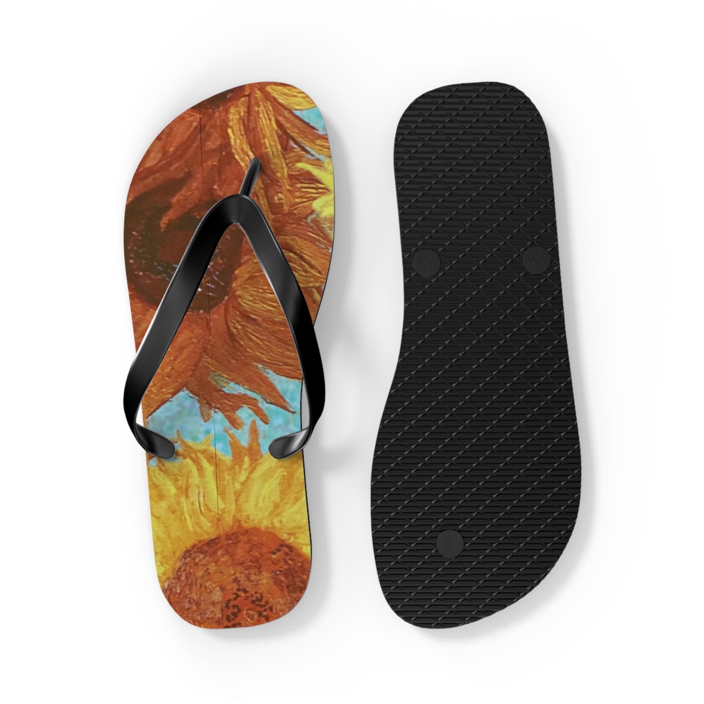 Van Gogh Sunflowers Flip Flops