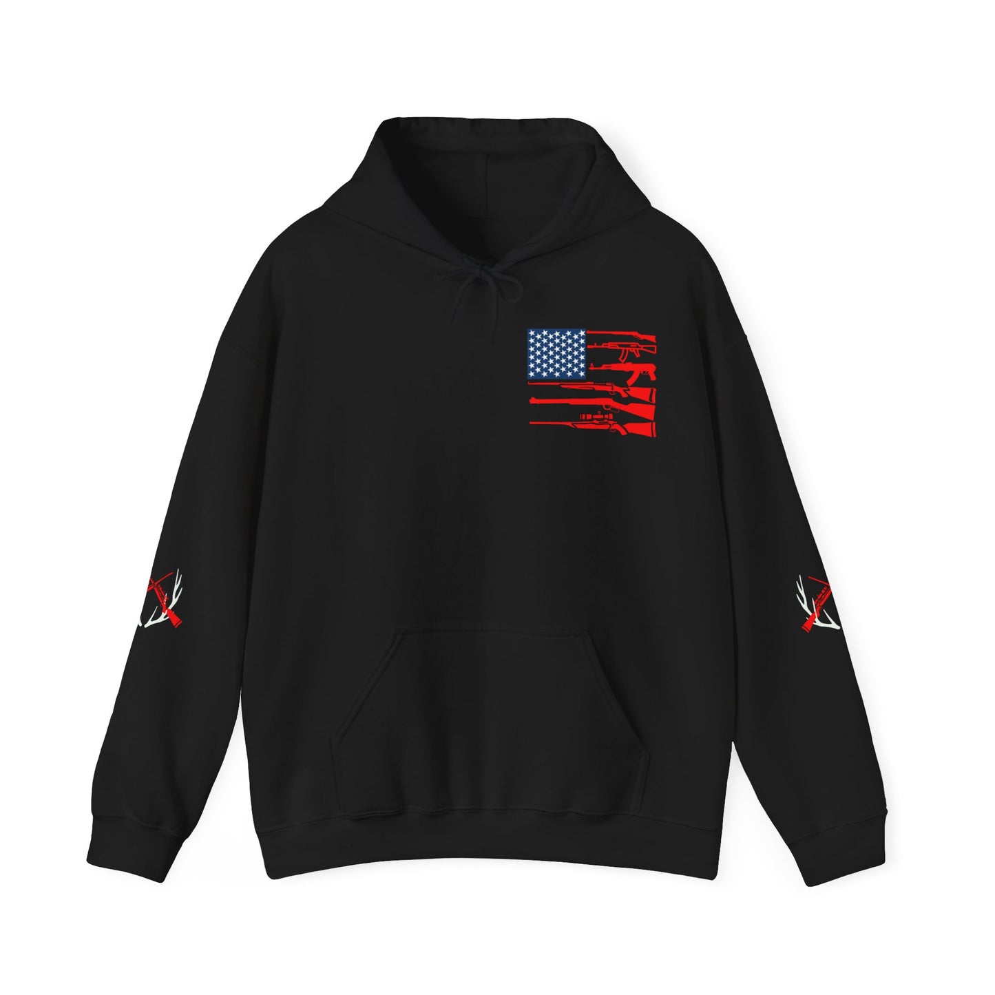 Fishing Hunting American Flag Pullover Hoodie for Men Women Long Sleeve  Hooded Sweatshirt Tops with Pocket