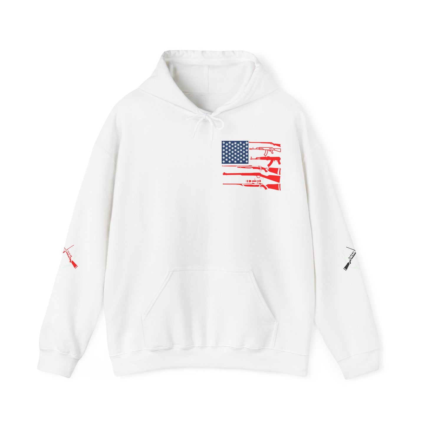 Fishing & Hunting American Flag Hooded Sweatshirt