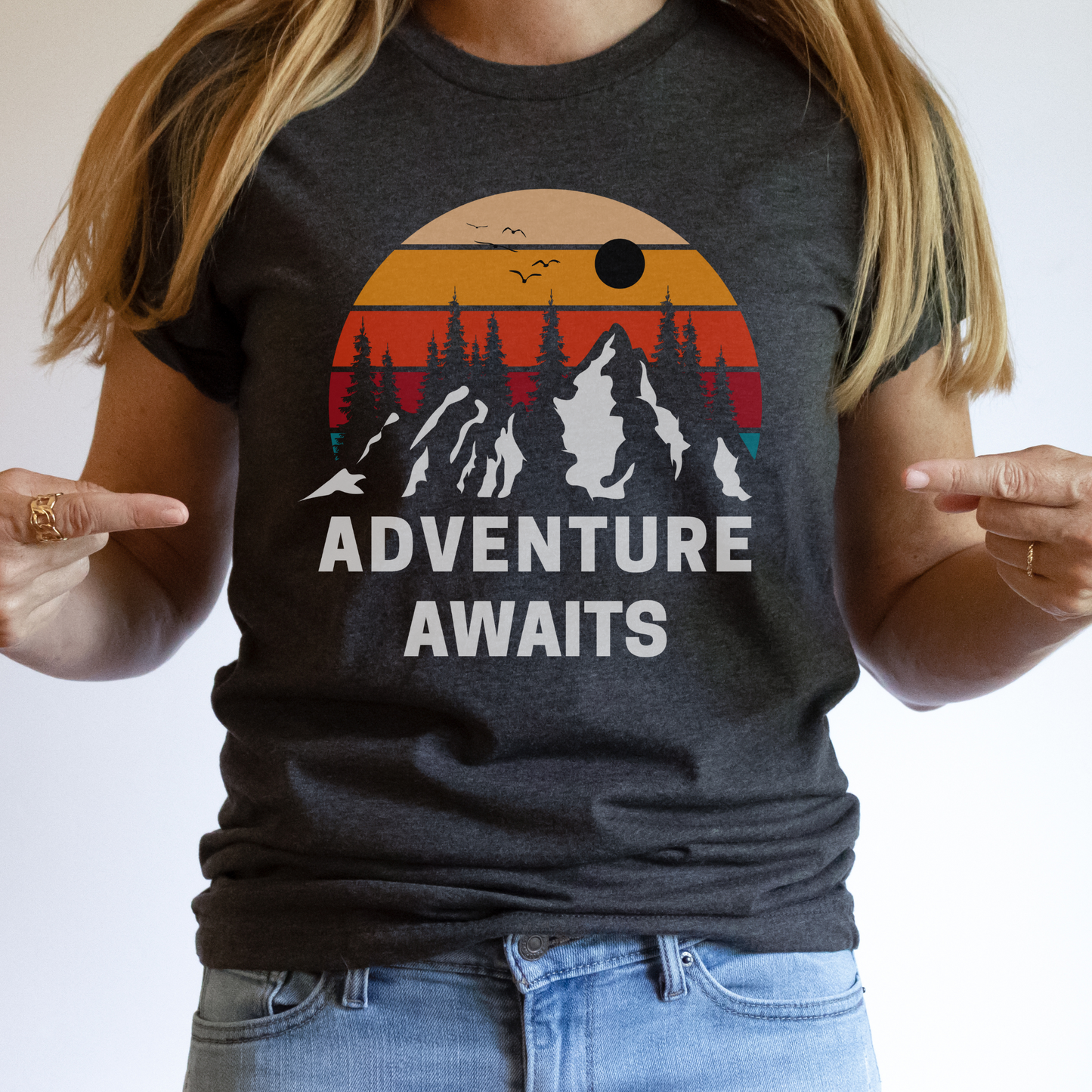 Adventure Awaits Retro Nature Lovers T Shirt