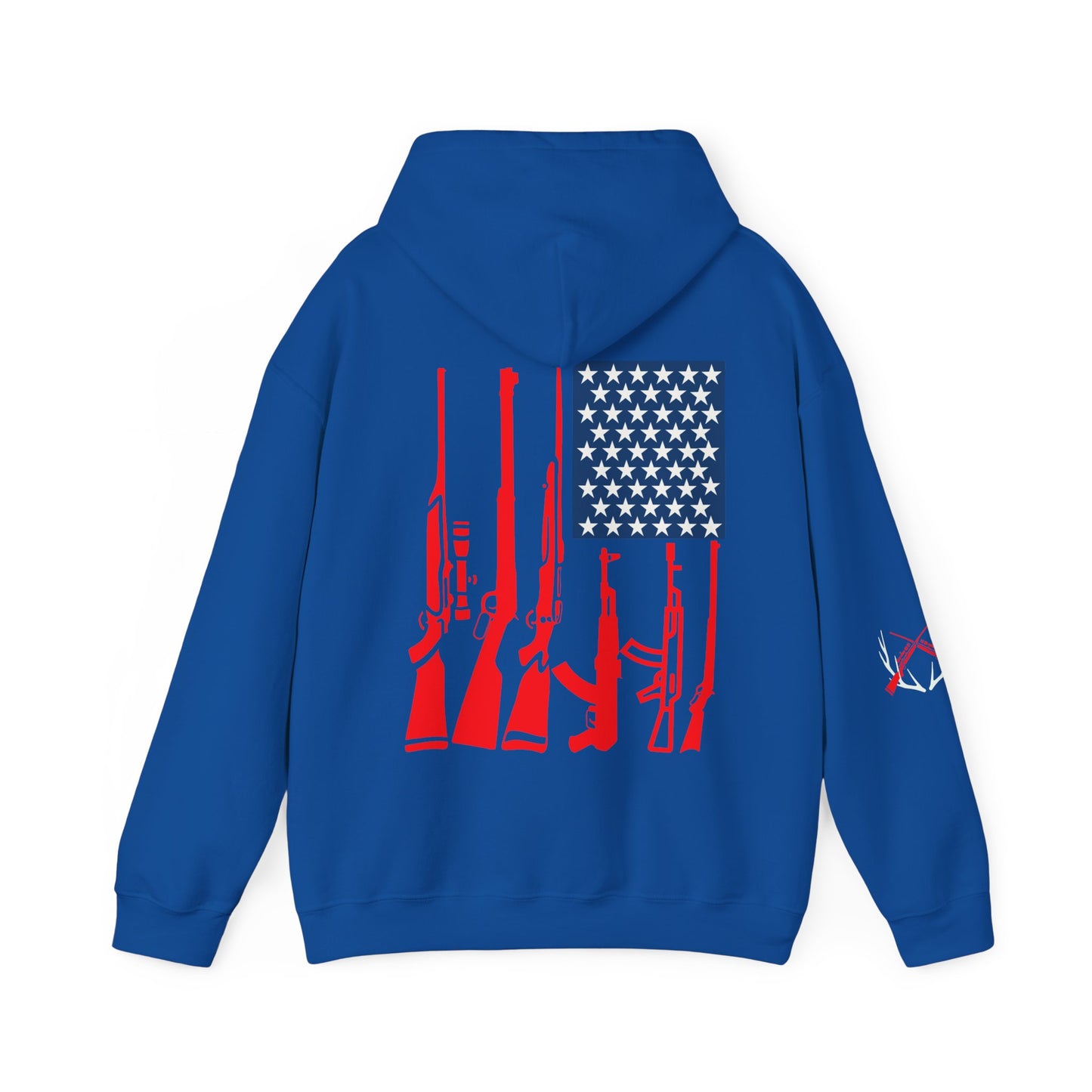 Fishing & Hunting American Flag Hooded Sweatshirt