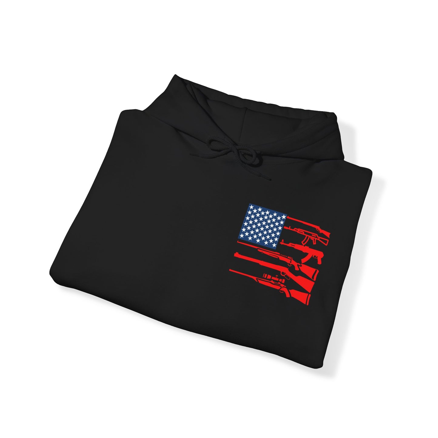 Fishing & Hunting American Flag Hooded Sweatshirt