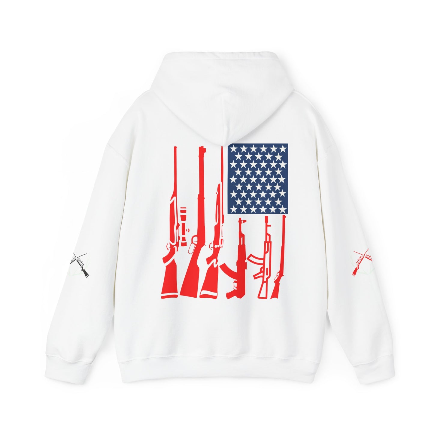 Fishing & Hunting American Flag Hooded Sweatshirt