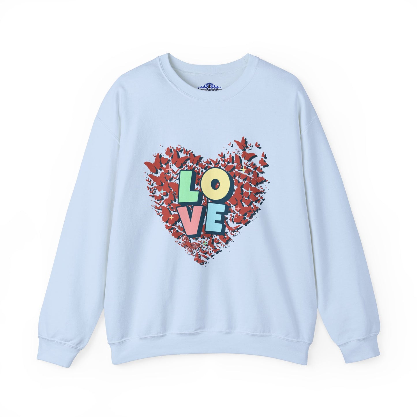 Love Letters with Butterflies Heart Sweatshirt