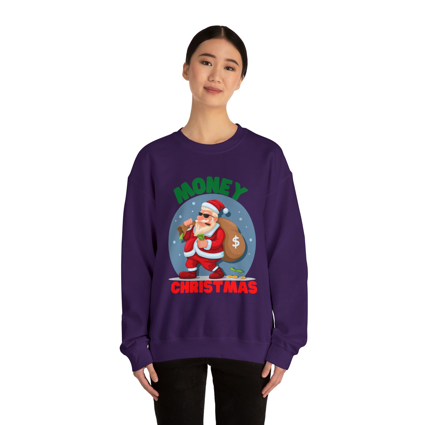 Money Robbing Santa Christmas Sweatshirt